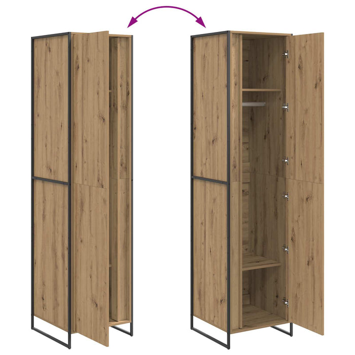 Dressing 2 pcs Stejar artizanal 50 x 50 x 200 cm Lemn compozit - WALTI WALTI