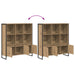 Dulap pentru cărți 2 pcs Stejar artizanal 99,5 x 30 x 108 cm - WALTI WALTI