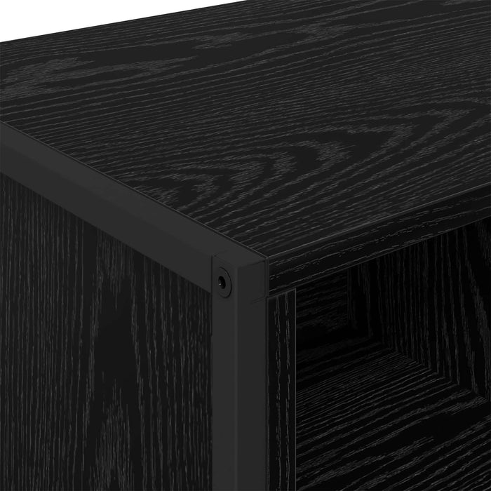Bufet 2 pcs Stejar Negru 81 x 36 x 150.5 cm Lemn compozit - WALTI WALTI