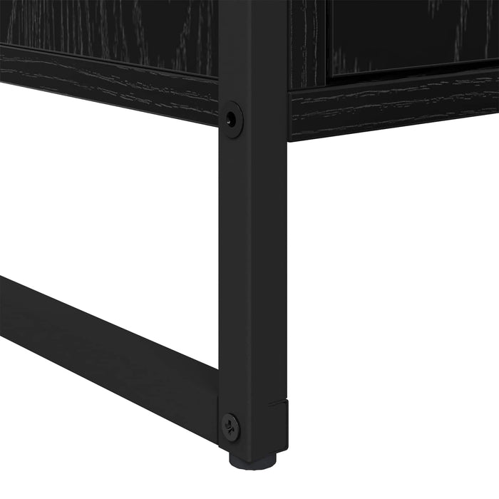 Bufet 2 pcs Stejar Negru 81 x 36 x 150.5 cm Lemn compozit - WALTI WALTI