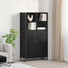Bufet 2 pcs Stejar Negru 81 x 36 x 150.5 cm Lemn compozit - WALTI WALTI