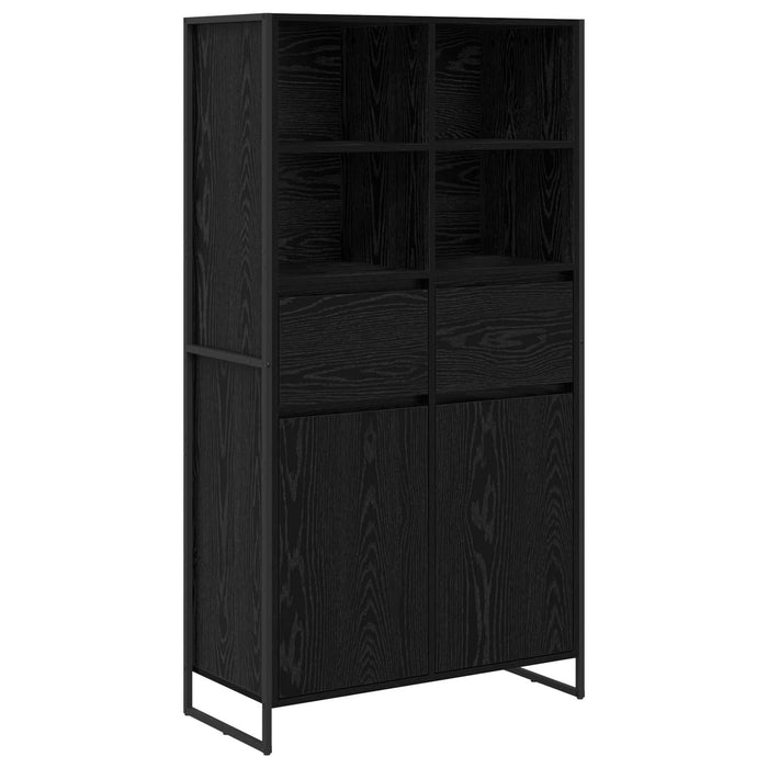 Bufet 2 pcs Stejar Negru 81 x 36 x 150.5 cm Lemn compozit - WALTI WALTI