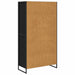 Bufet 2 pcs Stejar Negru 81 x 36 x 150.5 cm Lemn compozit - WALTI WALTI