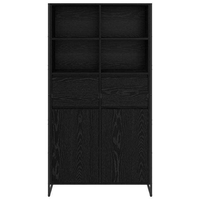 Bufet 2 pcs Stejar Negru 81 x 36 x 150.5 cm Lemn compozit - WALTI WALTI