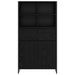 Bufet 2 pcs Stejar Negru 81 x 36 x 150.5 cm Lemn compozit - WALTI WALTI