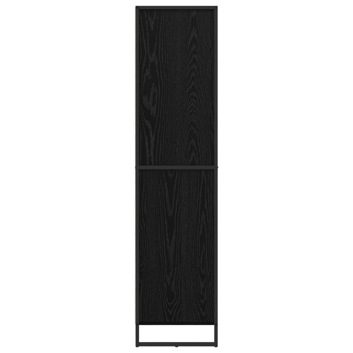 Bufet 2 pcs Stejar Negru 81 x 36 x 150.5 cm Lemn compozit - WALTI WALTI