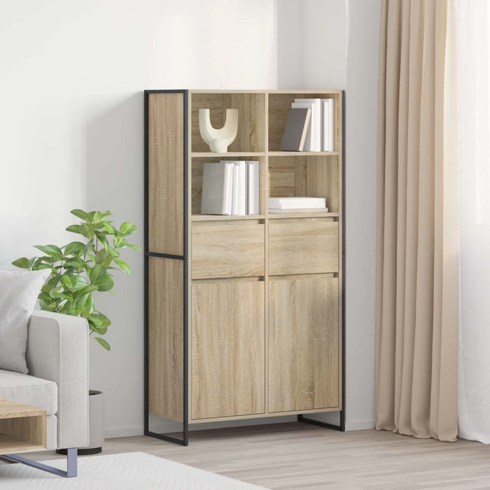 Bufet cu sertar 2 pcs Sonoma 81 x 36 x 150.5 cm Lemn compozit - WALTI WALTI