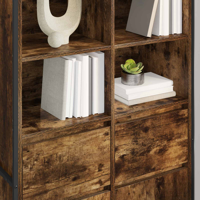 Bufet 2 pcs Stejar fumuriu 81 x 36 x 150.5 cm Lemn compozit - WALTI WALTI