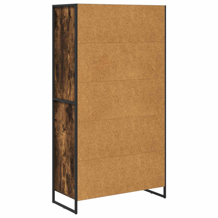 Bufet 2 pcs Stejar fumuriu 81 x 36 x 150.5 cm Lemn compozit - WALTI WALTI