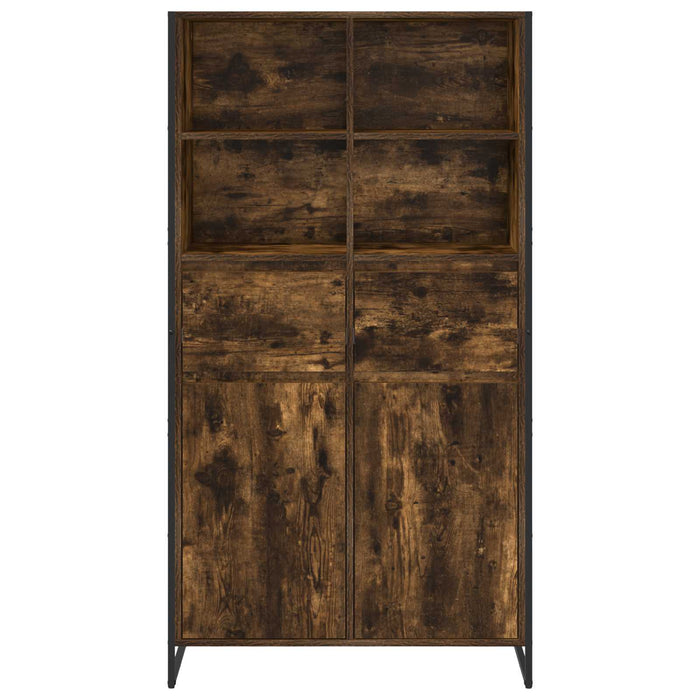 Bufet 2 pcs Stejar fumuriu 81 x 36 x 150.5 cm Lemn compozit - WALTI WALTI