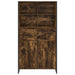 Bufet 2 pcs Stejar fumuriu 81 x 36 x 150.5 cm Lemn compozit - WALTI WALTI