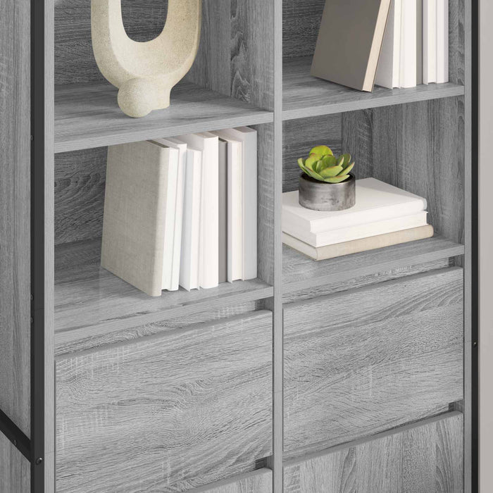 Bufet 2 pcs Gri Sonoma 81 x 36 x 150.5 cm Lemn compozit - WALTI WALTI