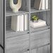 Bufet 2 pcs Gri Sonoma 81 x 36 x 150.5 cm Lemn compozit - WALTI WALTI
