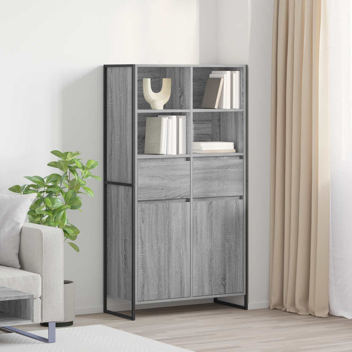 Bufet 2 pcs Gri Sonoma 81 x 36 x 150.5 cm Lemn compozit - WALTI WALTI