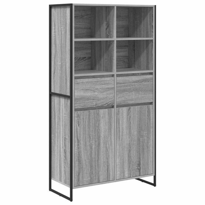 Bufet 2 pcs Gri Sonoma 81 x 36 x 150.5 cm Lemn compozit - WALTI WALTI