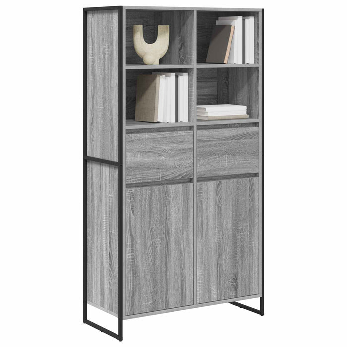 Bufet 2 pcs Gri Sonoma 81 x 36 x 150.5 cm Lemn compozit - WALTI WALTI