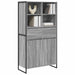 Bufet 2 pcs Gri Sonoma 81 x 36 x 150.5 cm Lemn compozit - WALTI WALTI