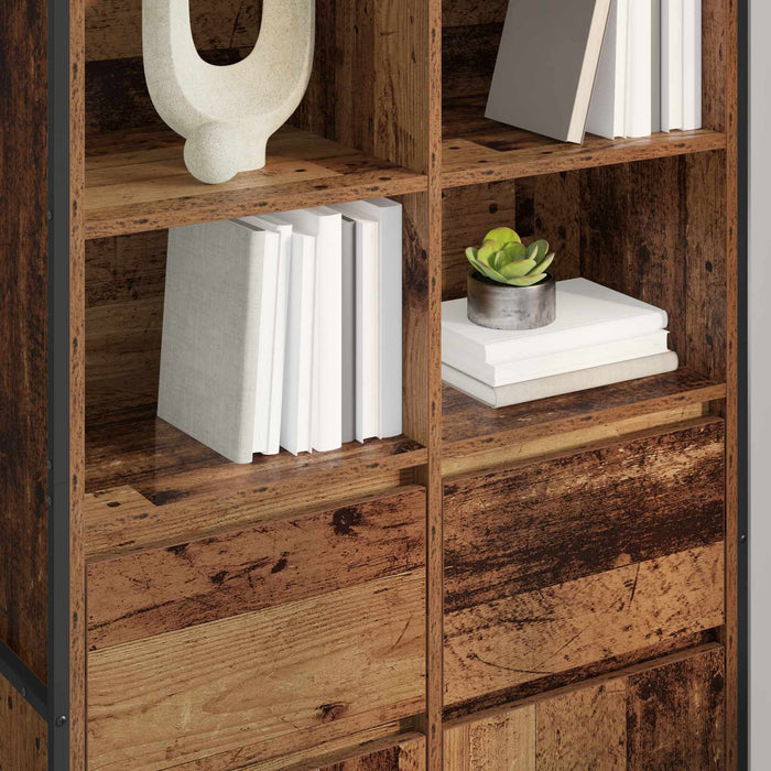 Bufet 2 pcs Lemn Vechi 81 x 36 x 150.5 cm Lemn compozit - WALTI WALTI