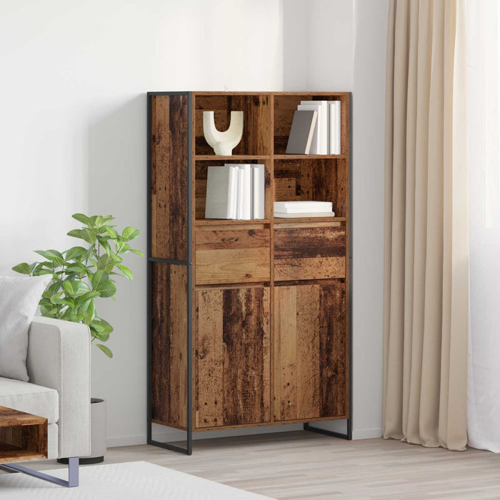 Bufet 2 pcs Lemn Vechi 81 x 36 x 150.5 cm Lemn compozit - WALTI WALTI