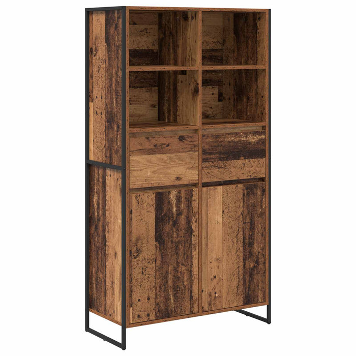 Bufet 2 pcs Lemn Vechi 81 x 36 x 150.5 cm Lemn compozit - WALTI WALTI