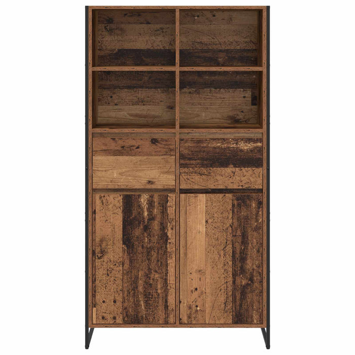 Bufet 2 pcs Lemn Vechi 81 x 36 x 150.5 cm Lemn compozit - WALTI WALTI