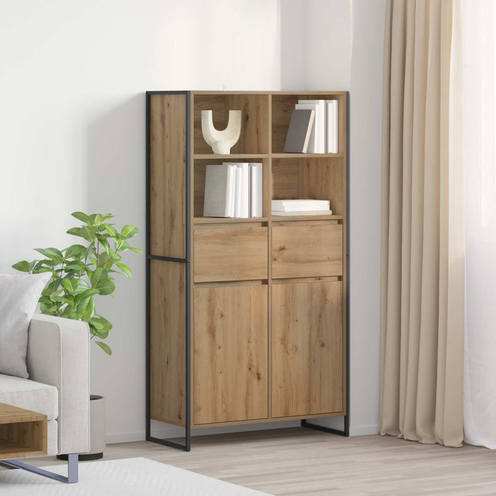 Bufet 2 pcs Stejar artizanal 81 x 36 x 150.5 cm Lemn compozit - WALTI WALTI