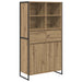 Bufet 2 pcs Stejar artizanal 81 x 36 x 150.5 cm Lemn compozit - WALTI WALTI
