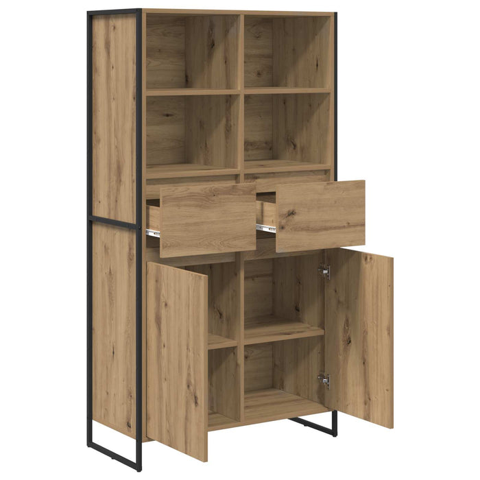 Bufet 2 pcs Stejar artizanal 81 x 36 x 150.5 cm Lemn compozit - WALTI WALTI