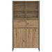 Bufet 2 pcs Stejar artizanal 81 x 36 x 150.5 cm Lemn compozit - WALTI WALTI