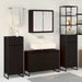Set de mobilier pentru baie cu raft Stejar Negru Lemn compozit - WALTI WALTI
