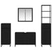 Set de mobilier pentru baie cu raft Stejar Negru Lemn compozit - WALTI WALTI