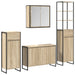 Set de mobilier pentru baie cu raft Stejar Sonoma Lemn compozit - WALTI WALTI