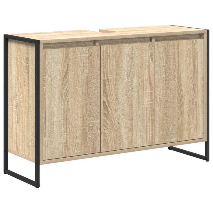 Set de mobilier pentru baie cu raft Stejar Sonoma Lemn compozit - WALTI WALTI
