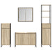 Set de mobilier pentru baie cu raft Stejar Sonoma Lemn compozit - WALTI WALTI