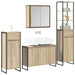 Set de mobilier pentru baie cu raft Stejar Sonoma Lemn compozit - WALTI WALTI
