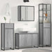 Set de mobilier pentru baie cu sertar Gri Sonoma Lemn compozit - WALTI WALTI