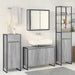 Set de mobilier pentru baie cu sertar Gri Sonoma Lemn compozit - WALTI WALTI