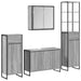 Set de mobilier pentru baie cu sertar Gri Sonoma Lemn compozit - WALTI WALTI