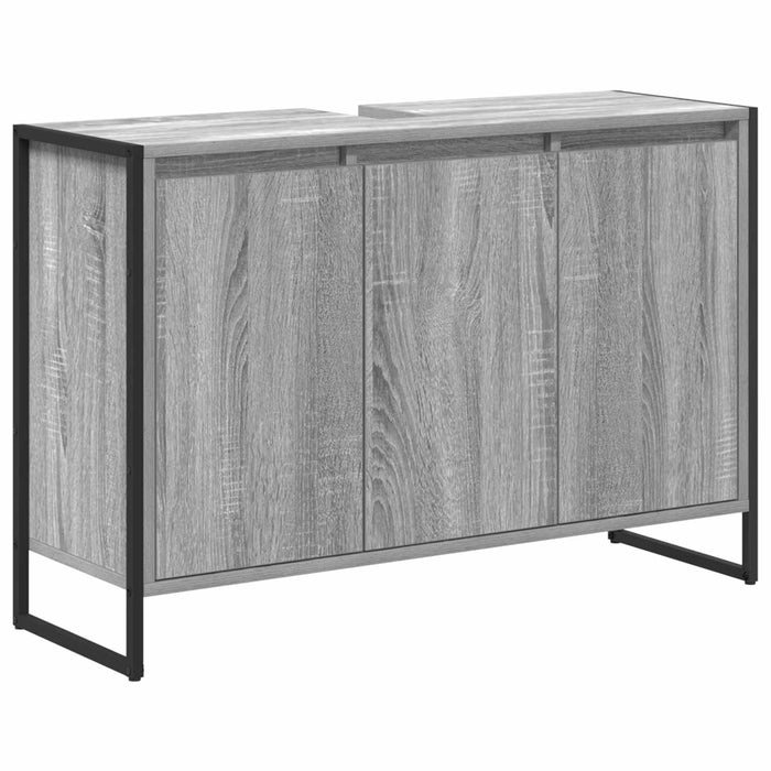 Set de mobilier pentru baie cu sertar Gri Sonoma Lemn compozit - WALTI WALTI