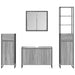 Set de mobilier pentru baie cu sertar Gri Sonoma Lemn compozit - WALTI WALTI