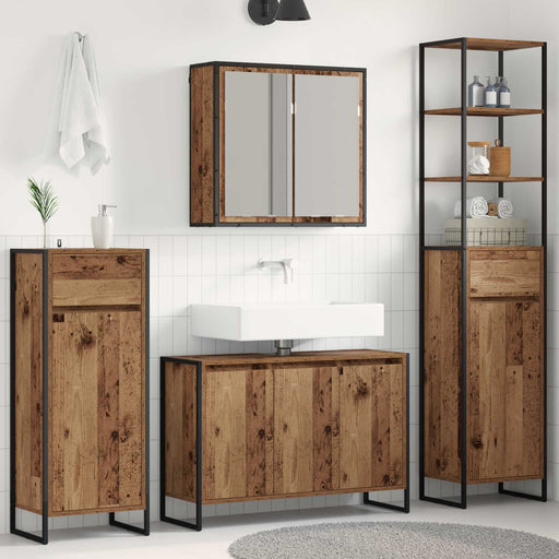Set de mobilier pentru baie cu sertar Lemn vechi Lemn compozit - WALTI WALTI
