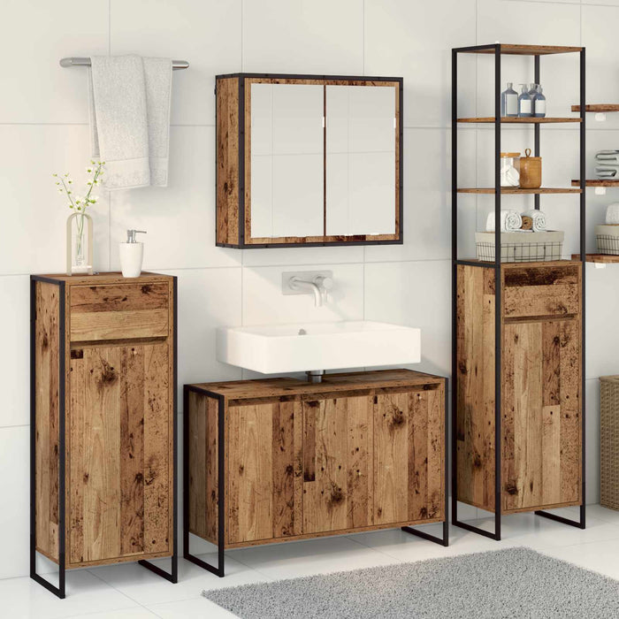 Set de mobilier pentru baie cu sertar Lemn vechi Lemn compozit - WALTI WALTI