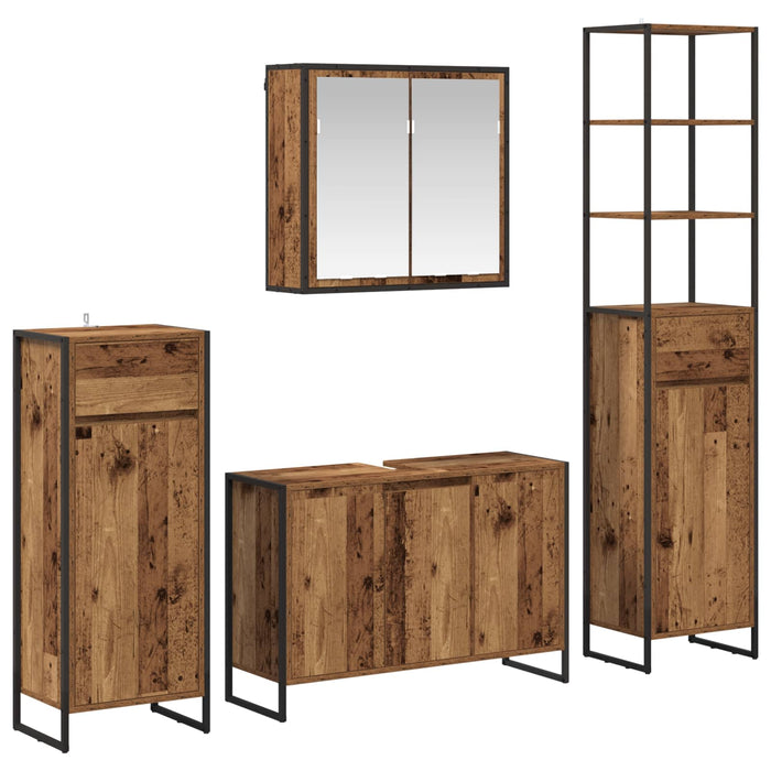 Set de mobilier pentru baie cu sertar Lemn vechi Lemn compozit - WALTI WALTI