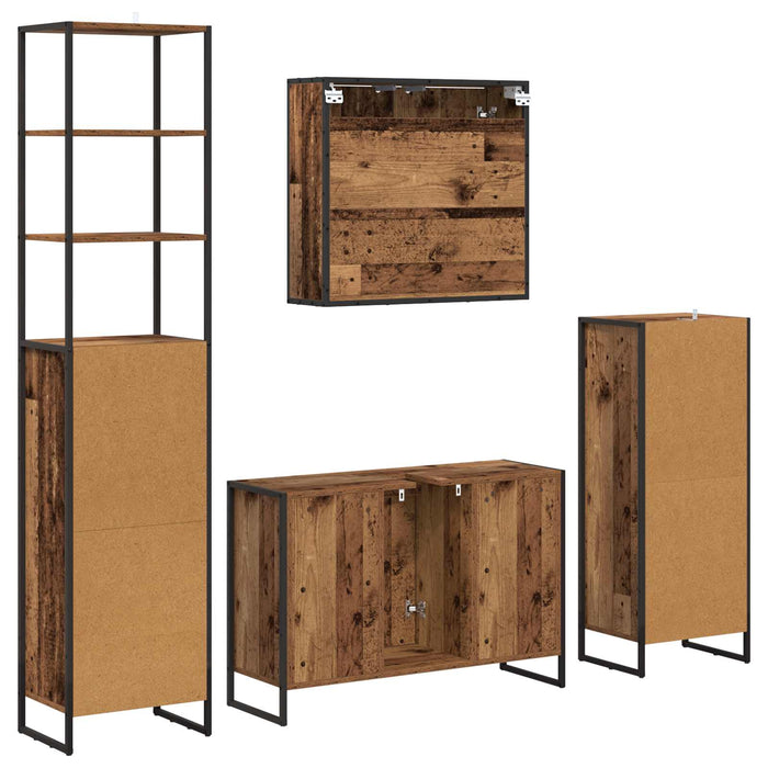 Set de mobilier pentru baie cu sertar Lemn vechi Lemn compozit - WALTI WALTI