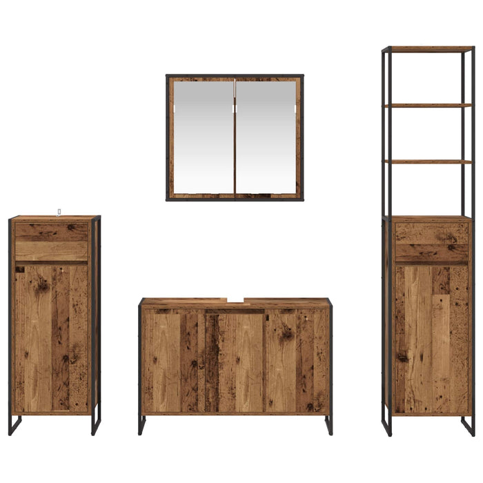 Set de mobilier pentru baie cu sertar Lemn vechi Lemn compozit - WALTI WALTI