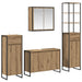 Set de mobilier pentru baie Stejar Artizanal Lemn compozit - WALTI WALTI