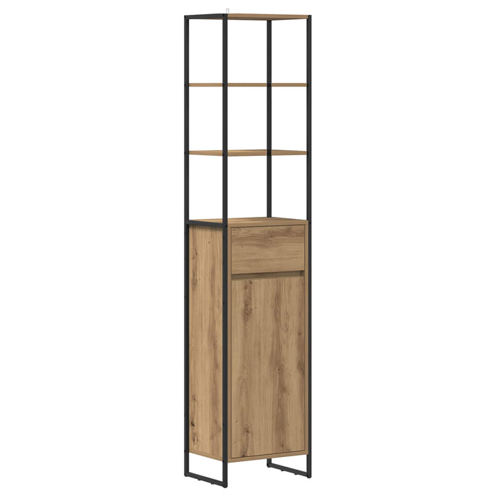 Set de mobilier pentru baie Stejar Artizanal Lemn compozit - WALTI WALTI