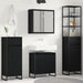 Set de mobilier pentru baie cu raft Stejar Negru Lemn compozit - WALTI WALTI