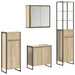 Set de mobilier pentru baie cu raft Stejar Sonoma Lemn compozit - WALTI WALTI