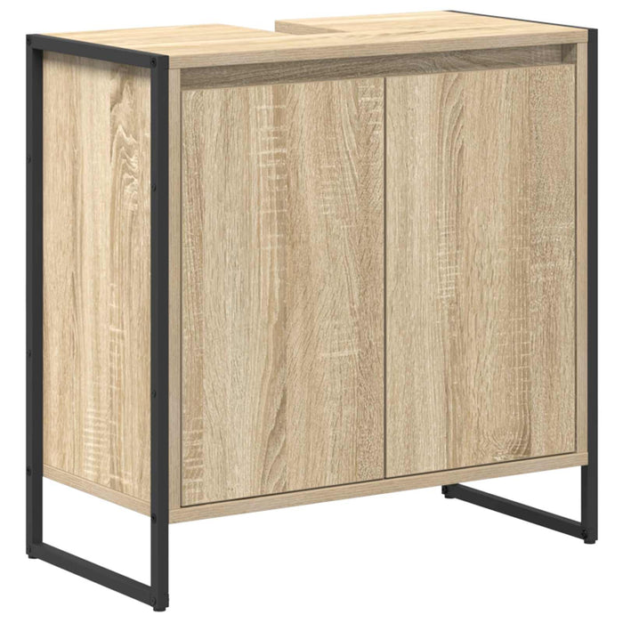Set de mobilier pentru baie cu raft Stejar Sonoma Lemn compozit - WALTI WALTI